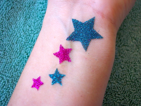 Star glitter tattoos
