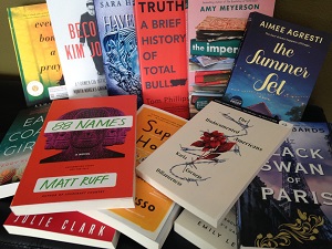Photo of several books on a table