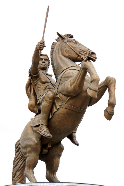 Picture of a Macedonian Warrior on a Horse by Dennis Jarvis, 2013.