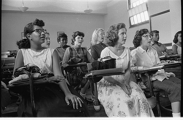 Integrated classroom, Anacostia High School, Washington, D.C. (1957) Photo credit: Library of Congress