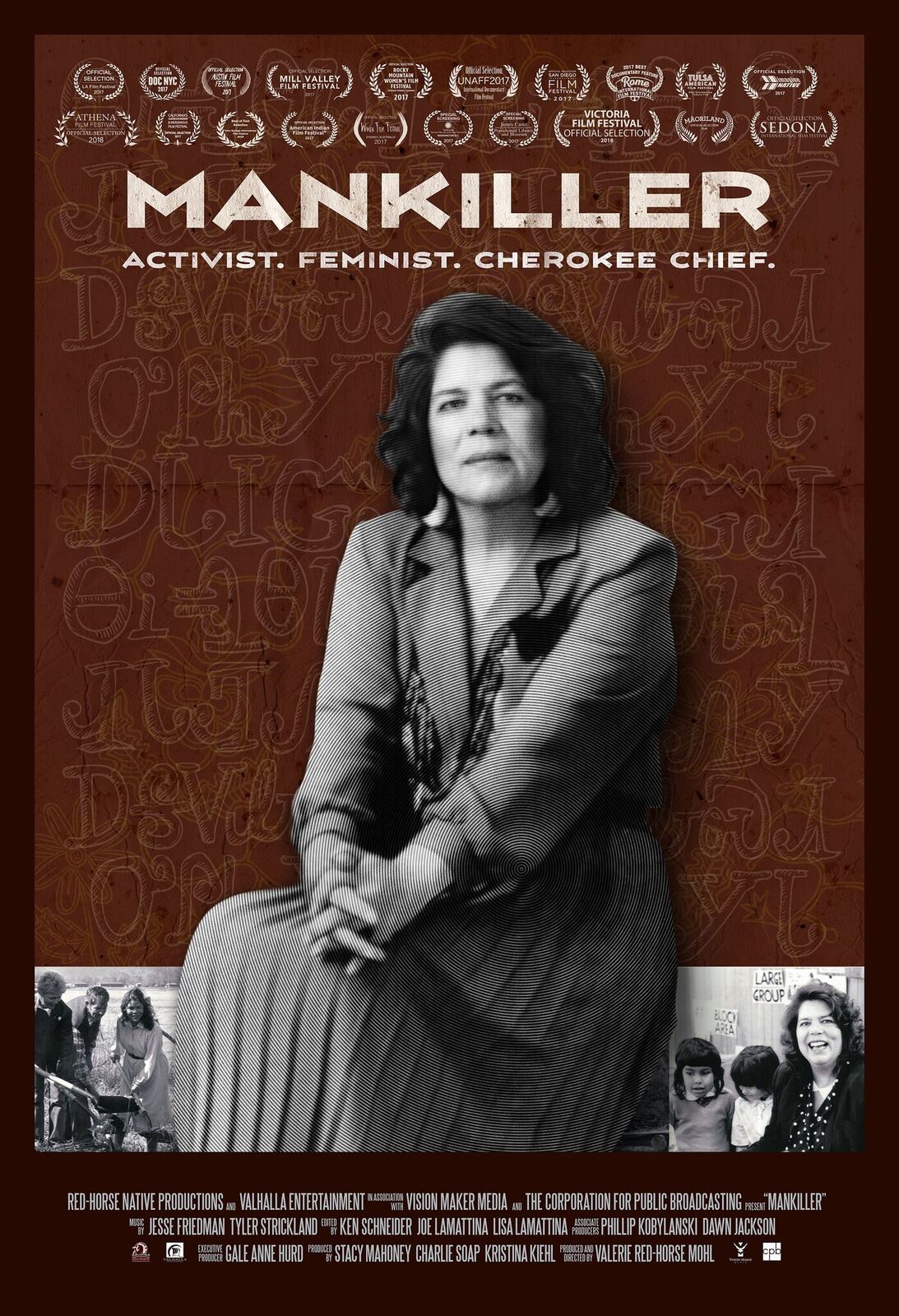 Poster for 2019 documentary Mankiller  Activist. Feminist. Cherokee Chief.