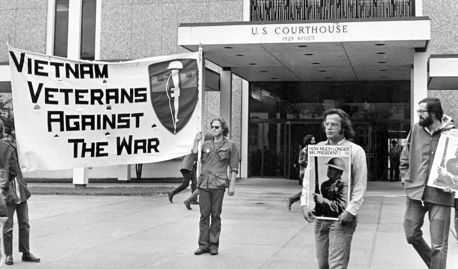 Vietnam Veterans Against the War protest in front of the Denver federal courthouse July 16, 1972