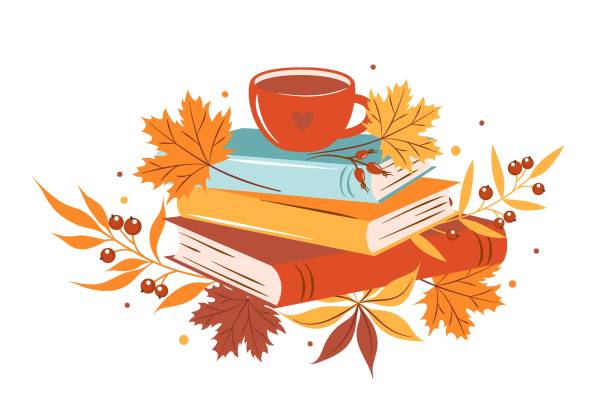 image: books and leaves