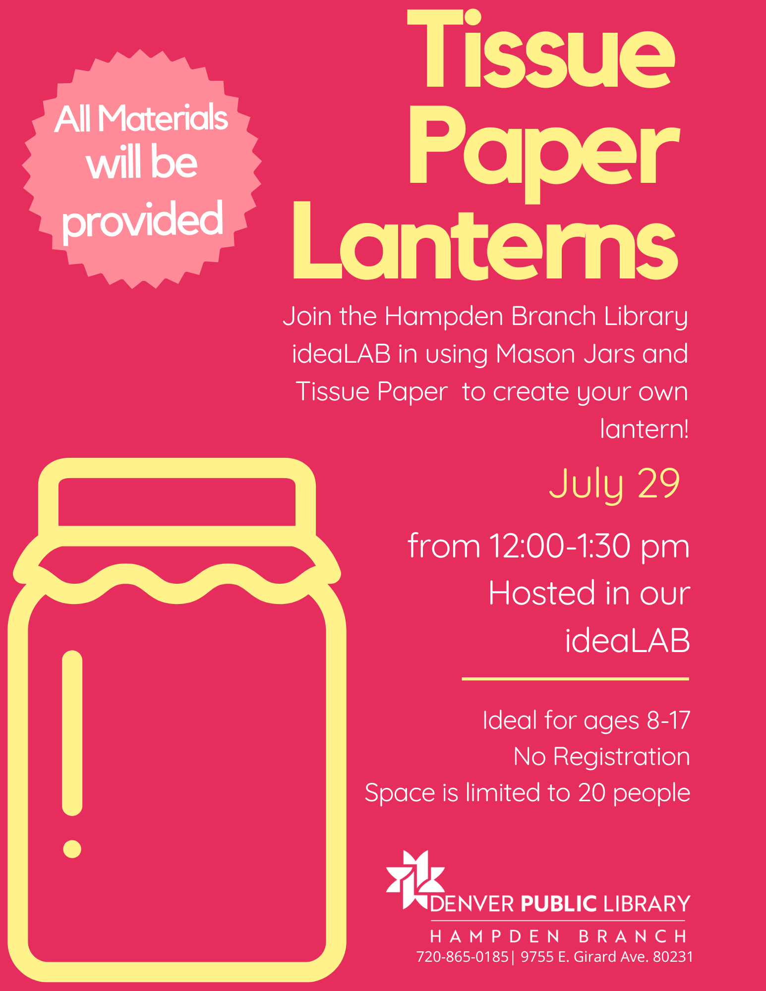 HMP Tissue Paper Lanterns 7/29