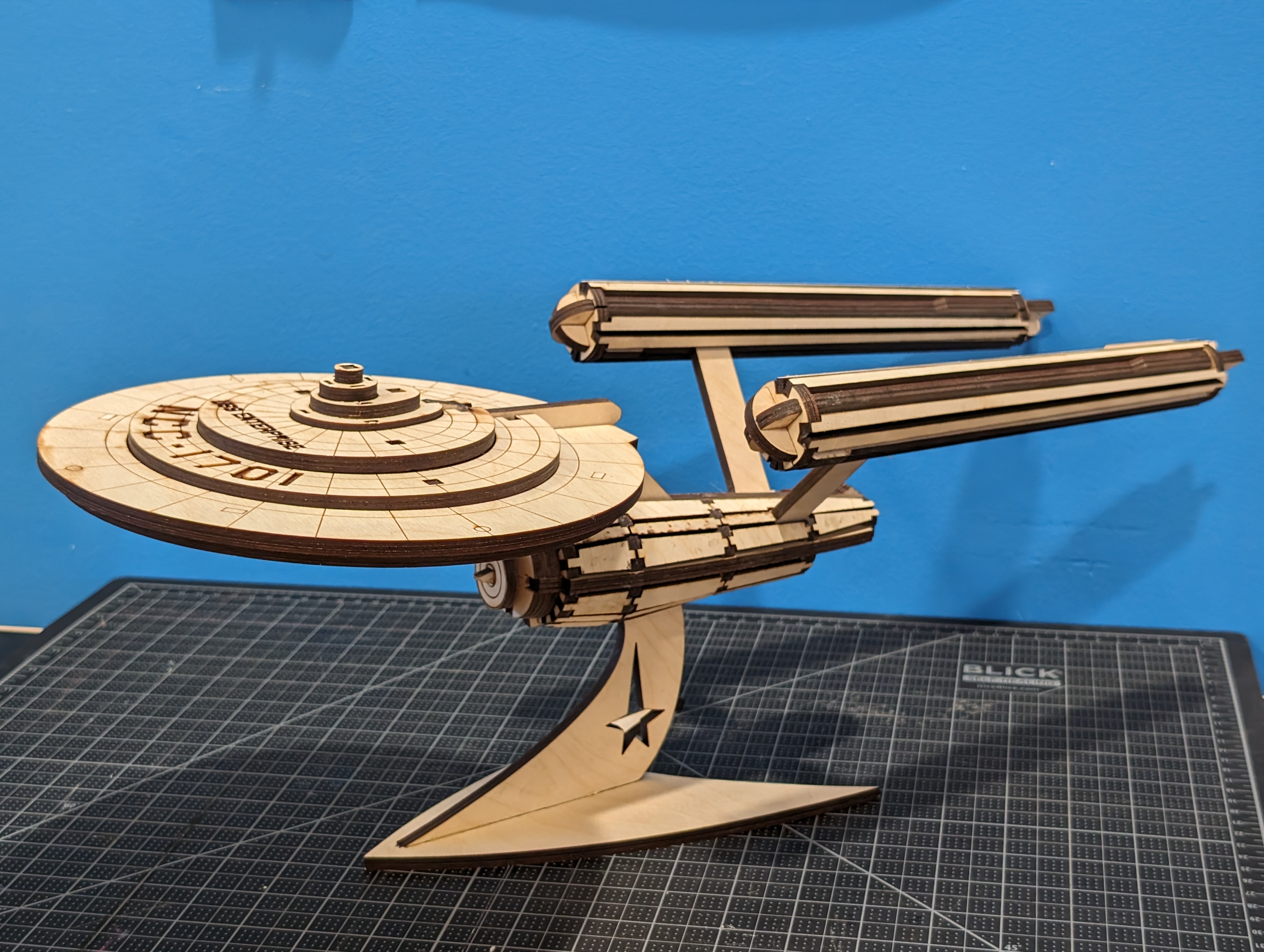 wooden model of USS Enterprise