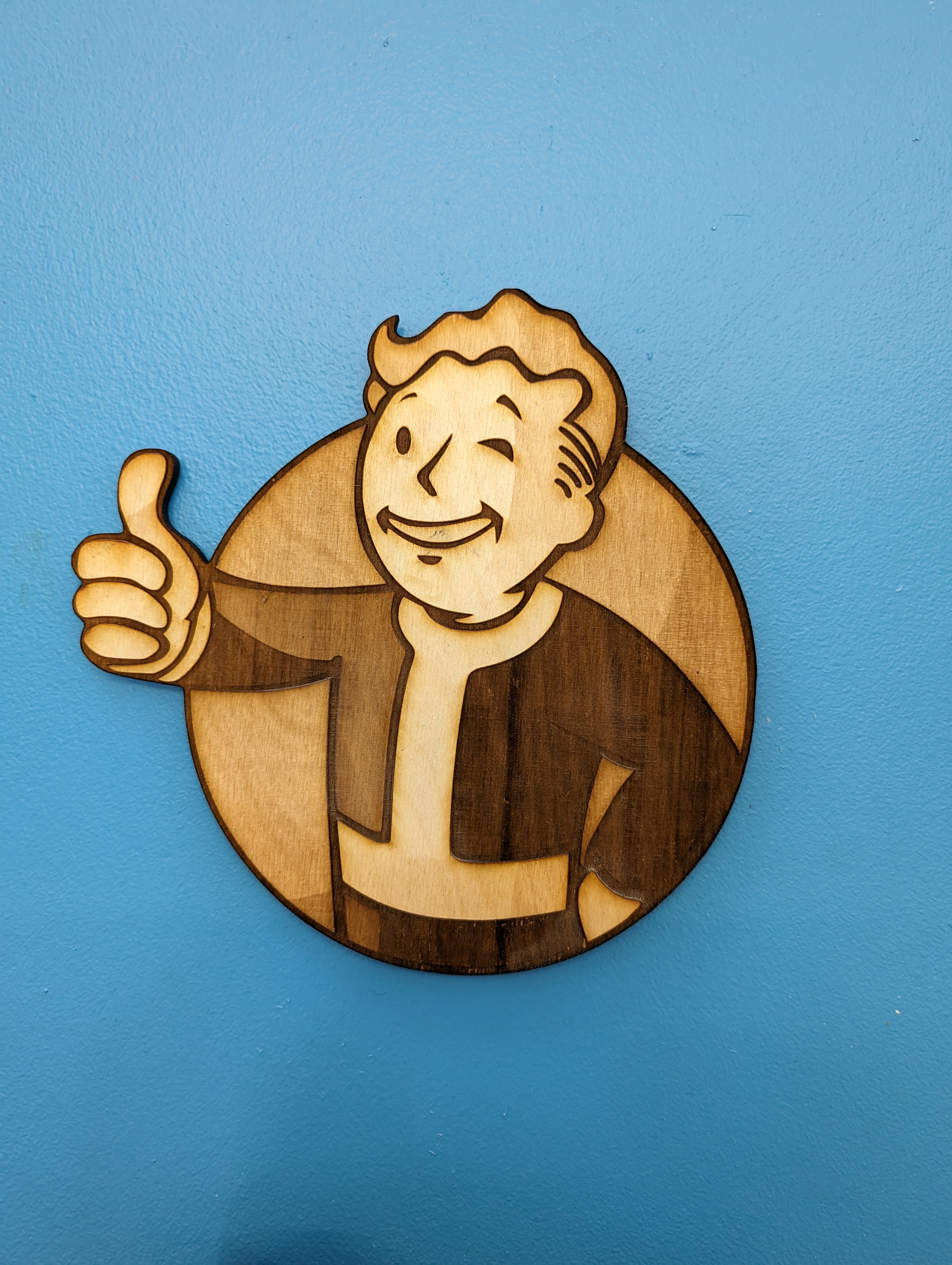 wooden fallout emblem