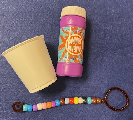 Photo of beaded bubble wand craft kit materials