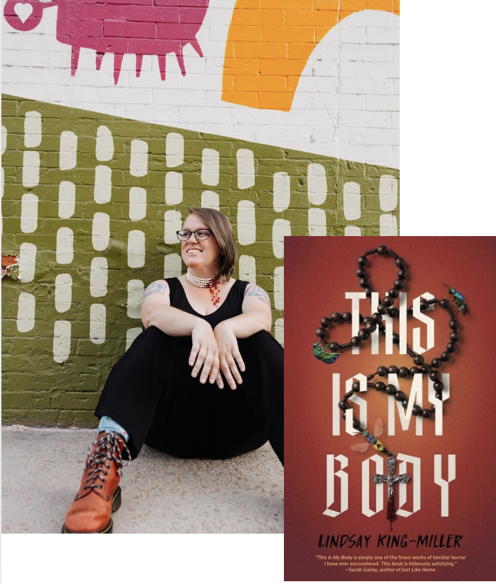 Image of author and book jacket