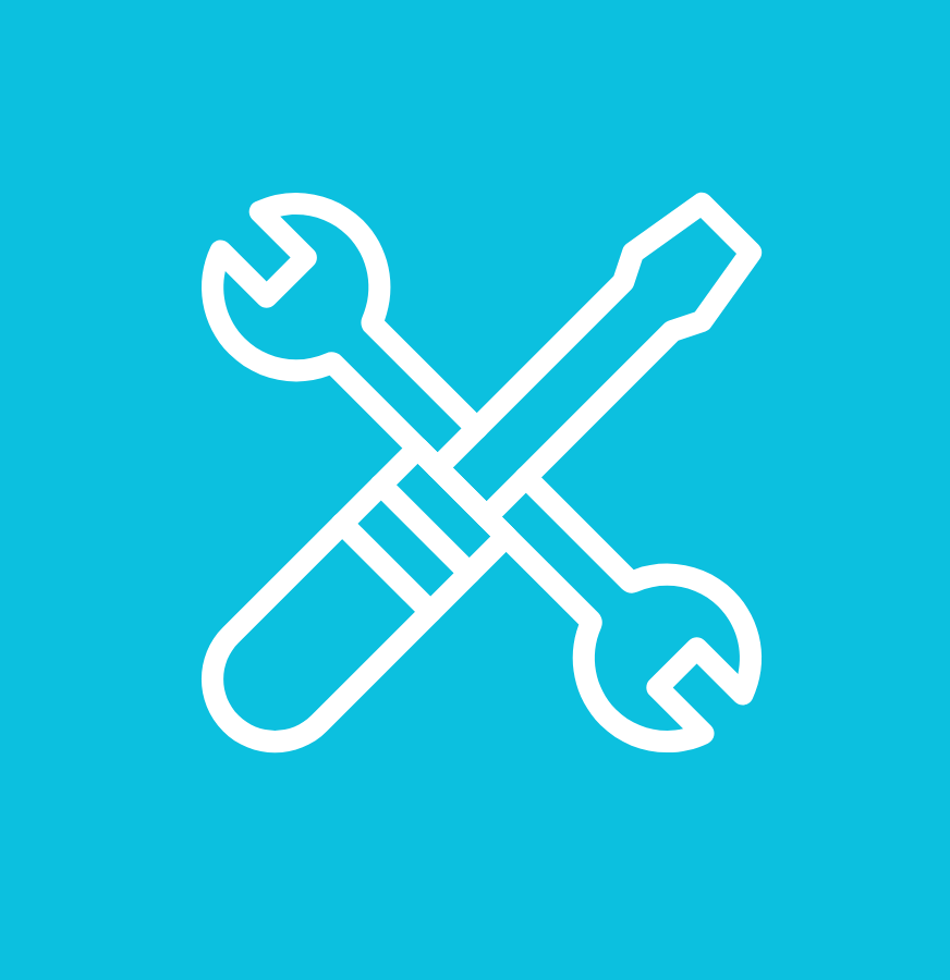 Graphic of wretch and screwdriver. 