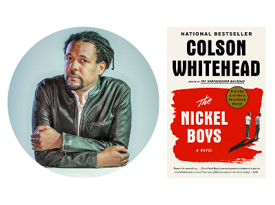 Author and book cover