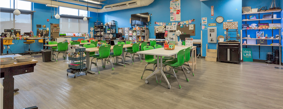 Interior of Sam Gary Branch Library idealab