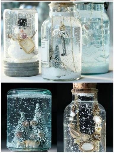 mason jar with a small christmas tree inside