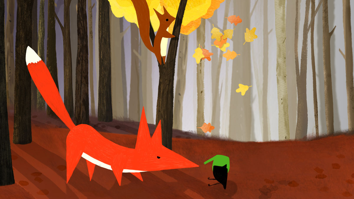 Film still from The Little Bird and the Squirrel
