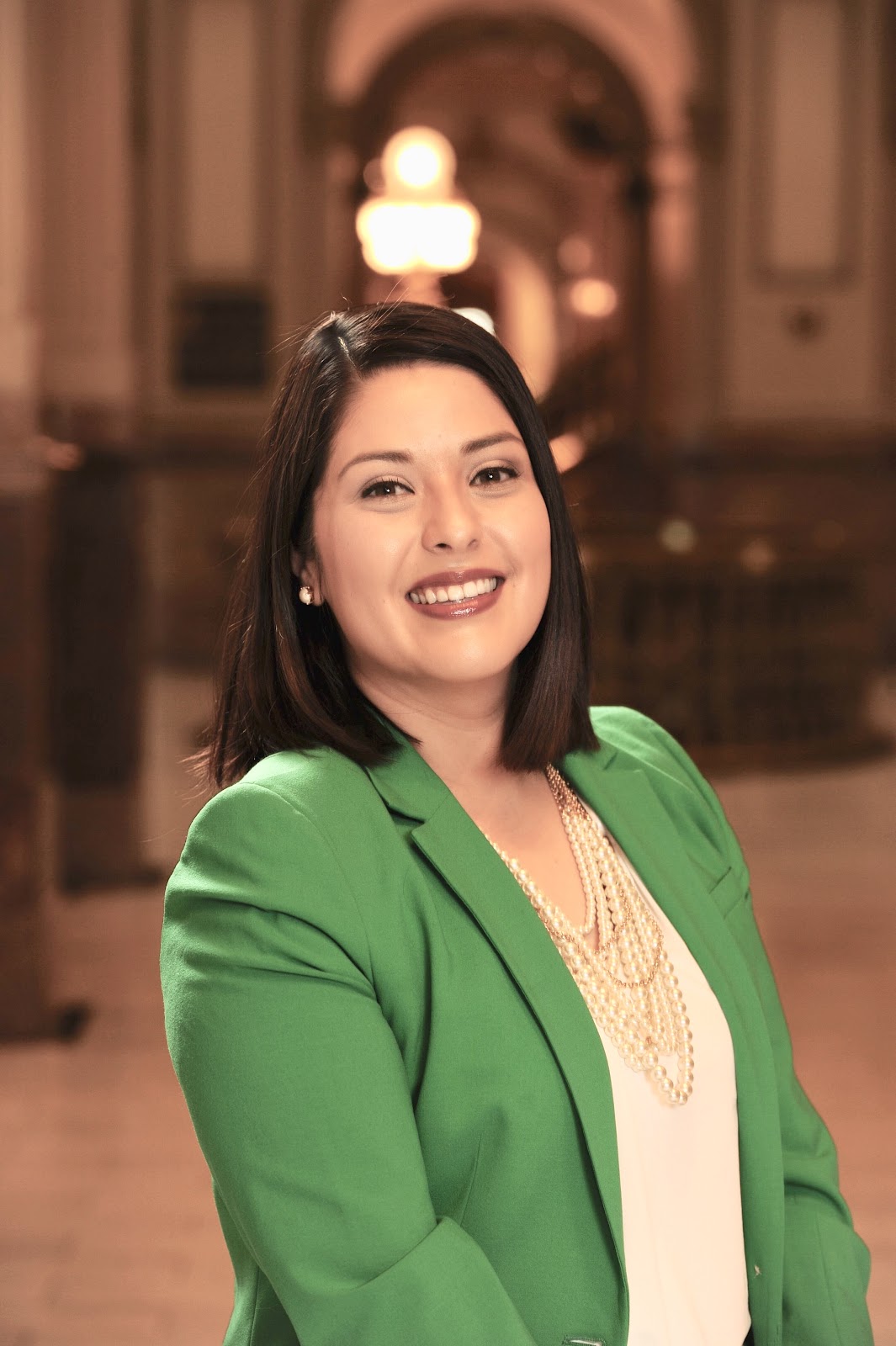Portrait photograph of Library Commissioner Patty Salazar