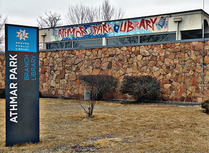 Exterior shot of Athmar Park branch
