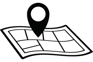 icon of a map with pin
