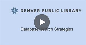 Database Search Strategies