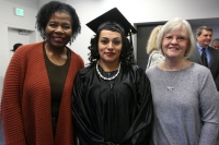 Shirley Amore (on right) at the first Career Online High School graduation ceremony