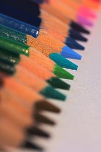 Colored pencils. 