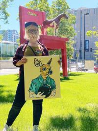 Kaitlin Ziesmer at the Central Library