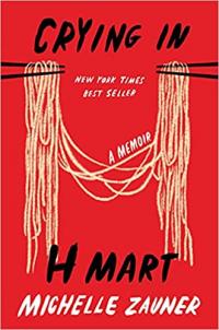 Book cover with two pairs of chopsticks holding noodles
