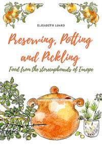 Book cover with drawings of foliage and a teapot