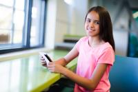 Young person using a tablet