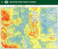 Wildfire risk public viewer screenshot