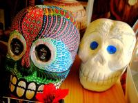 Photo of painted skulls, by mRio, Creative Commons license