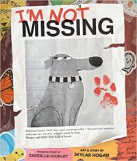 cover of I'm not missing with a missing dog poster