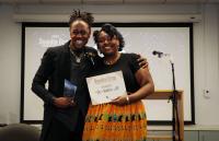 Juanita Gray presenter with awardee, Dr. Halim Ali