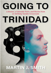 cover: Going to Trinidad, split profile of abstract object and a person