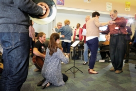 Dancing and music are popular at the Memory Cafe