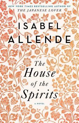 Cover of "House of the Spirits" featuring golden damask leaf design
