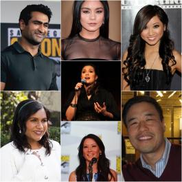 Collage of photos of Asian American and Pacific Islander actors