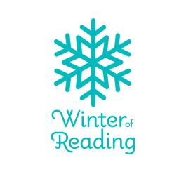 A drawing of a blue snowflake above the text "Winter of Reading"