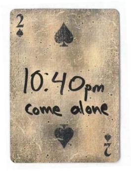 image: two of spades playing card 10:40 come alone