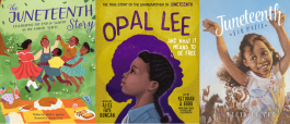 Image of three Juneteenth book jackets