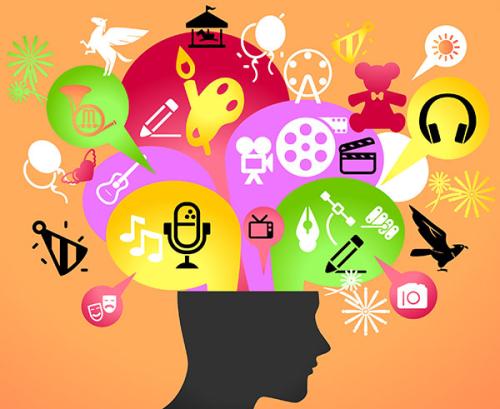 Ideas spilling out of one's mind