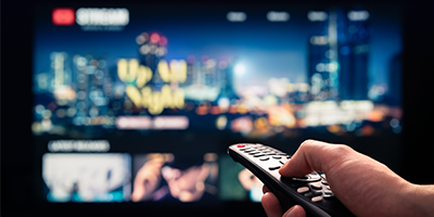 Watching movie stream service on tv